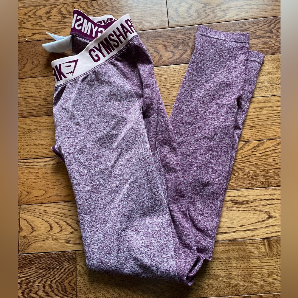 Purple Gym Shark leggings
